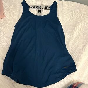 Teal/dark blue Nike tank top